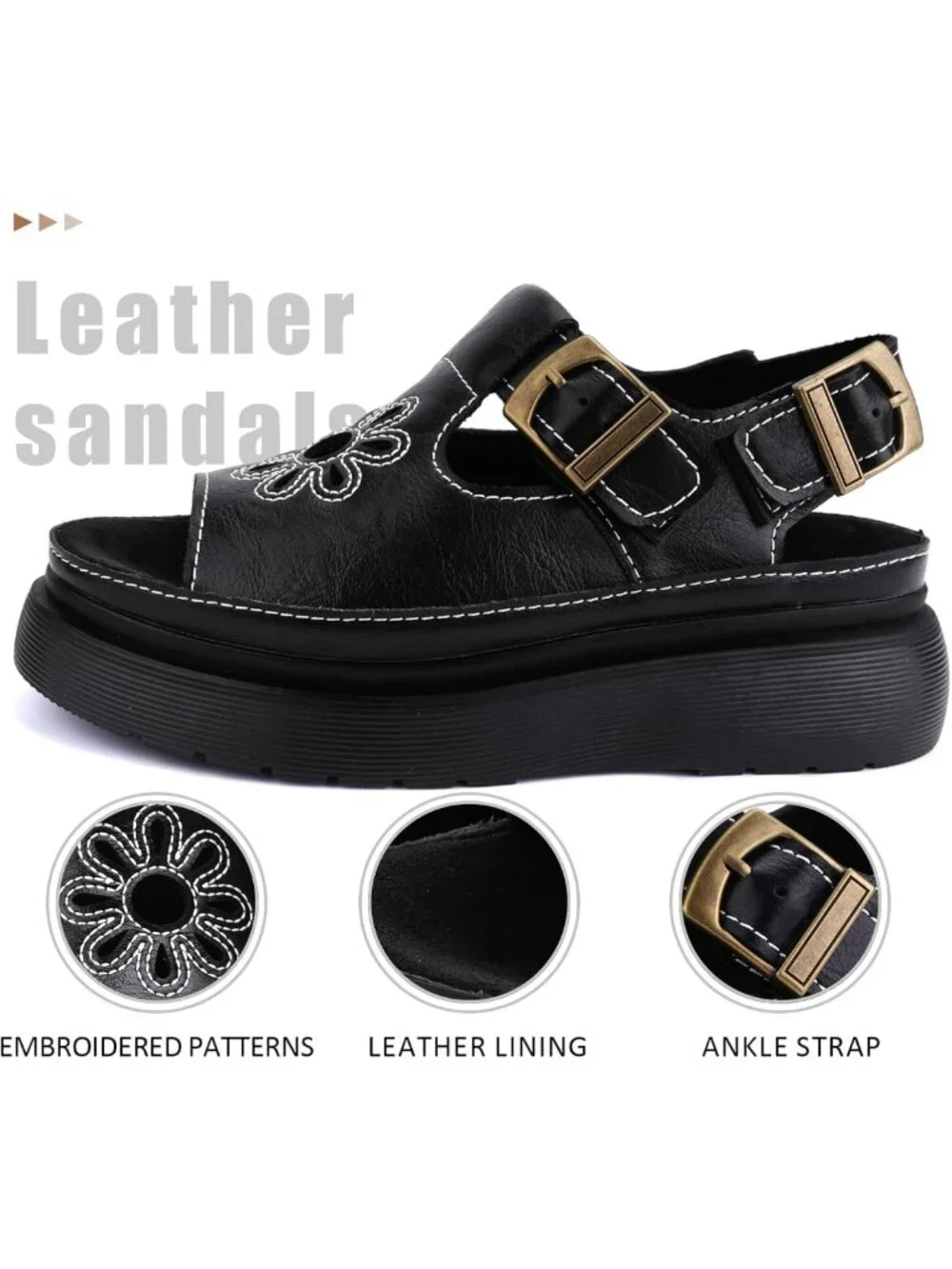 Stylish Women's Adjustable T-Strap Platform Wedge Sandals for Comfort & Fashion